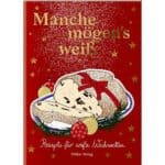 Himmlisches Weihnachtsrezeptbuch mit Manneken's Keksen und festlichem Design.