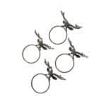 Antiker silberner Ring mit Hirschkopf-Design, eleganter Schmuck für Damen und Herren.
