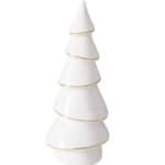 Eleganter weißer Kerzendocht in Form eines Weihnachtsbaums, ideal für festliche Dekorationen.