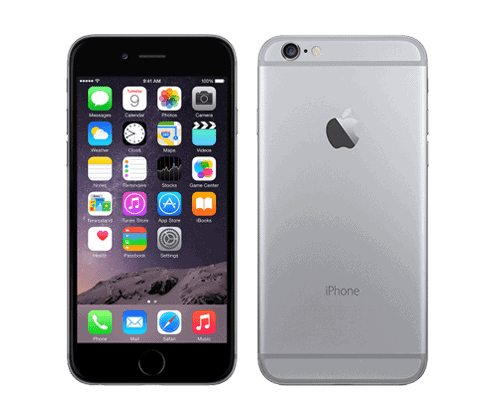 IPhone 6s in Silber, modernes Smartphone mit Apple-Design.