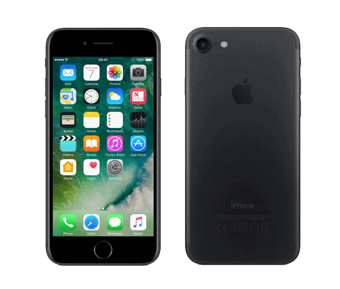 IPhone 7 Schwarz Smartphone mit Retina Display, ideal für Kommunikation und Multimedia.