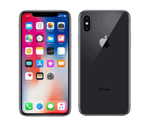 Smartphone iPhone mit schwarzem Gehäuse, hochauflösendem Display und moderner Technik.
