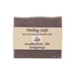 Handgemachte Peeling-Seife mit Seesand, Mandelöl, pflanzlich, für Hautpflege.
