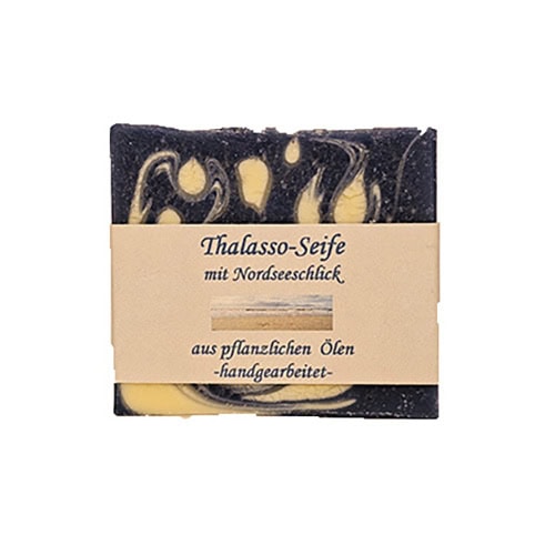 Handgefertigte Thalasso-Seife mit Nordseeschlick, aus pflanzlichen Ölen.