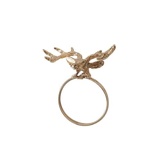 Elegantes Ring-Design mit Naturholz-Ästhetik, handgefertigt, einzigartiges Schmuckstück für Damen un.
