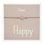 Elegantes Blumenarmband mit Blume-Motiv, feine Goldkette, Geschenkidee.