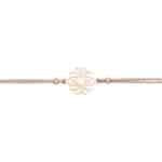 Elegantes Blumenmuster Armband aus Gold mit filigranem Design.