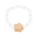 Perlenarmband mit Blumenanhänger, elegantes Schmuckstück für Damen.