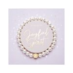 Perlenarmband mit Herzanhänger und "Joyful Spirit" Schriftzug, ideal für Schmuckliebhaber und besond.