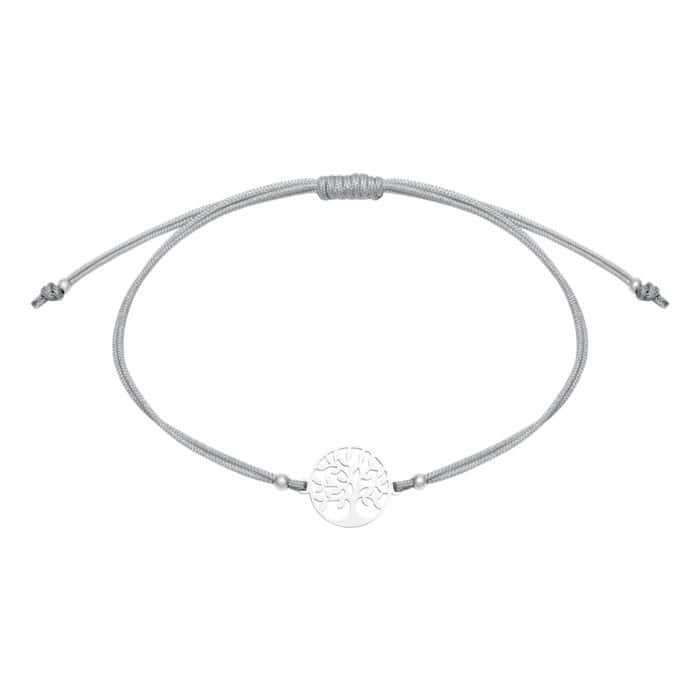 Armband mit Baum des Lebens, silberfarben, handgefertigt, symbolisiert Wachstum und Harmonie.
