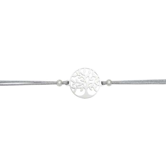 Elegantes Baum des Lebens Armband aus Silber mit filigranem Design.