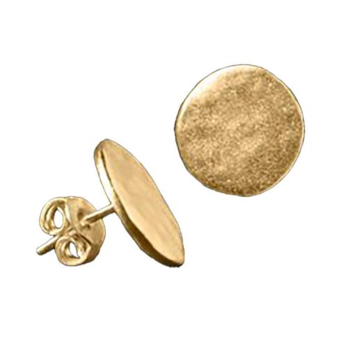 Ohrstecker aus Gold mit mattem Finish, stilvoller Schmuck für Damen.