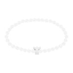 Schlichtes Perlenarmband mit Kreuzanhänger, elegantes Schmuckstück für jeden Anlass.