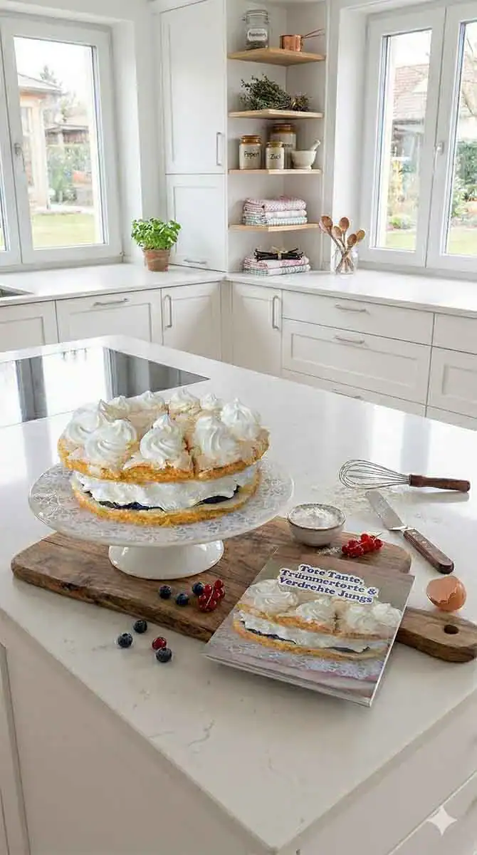 Helle, moderne Küche mit Meeresfrüchten und Feinkost, perfekt für maritimes Kochen und kulinarische.