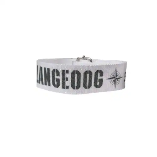 Langeoog Taschengurt mit Logo und Schriftzug.