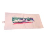 Küchentuch "Skyline Langeoog in Blau & Pink"