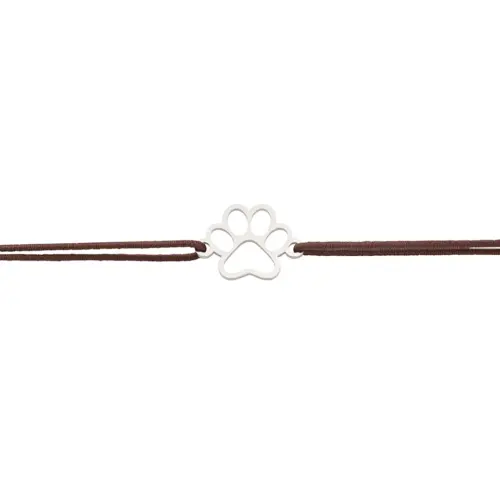 Halsband mit Pfotenanhänger für Haustiere, minimalistisch und stilvoll.
